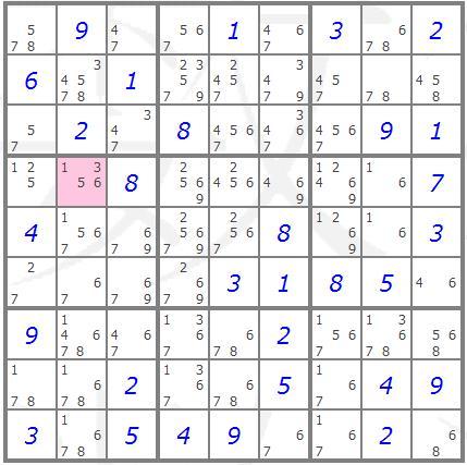 Pointing triples - Sudoku technique